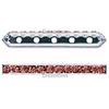 Dreamtime Crystal DC 77730 Rondelle Spacer Bars 5 Hole Dark Red Coral/Silver